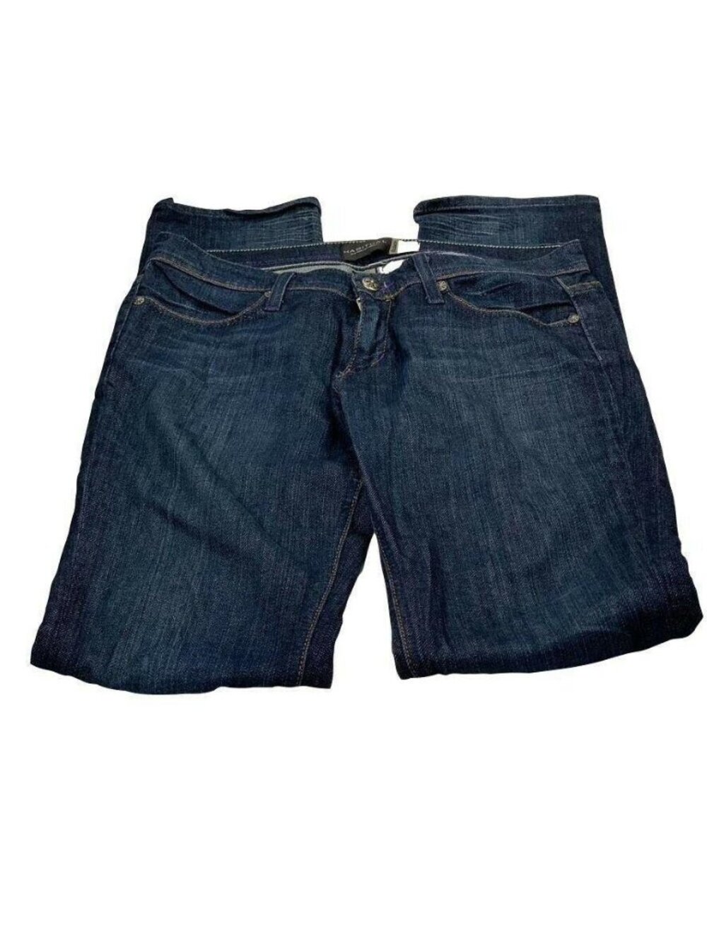 Habitual Womens Dark Wash Denim Jeans 28 Mid-Rise Straight Leg Made In USA Cotto